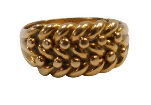 An Edward VII 18ct gold knot ring, Birmingham 1907, ring size O, 7.7g.