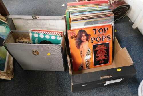 LPs, to include Remember You're a Womble, Top of the Pops, etc. (1 box, under 1 table)