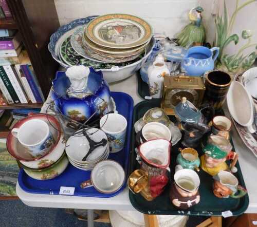 Ceramics, to include character jugs, some Royal Doulton examples, vases, figurines, water jugs,...