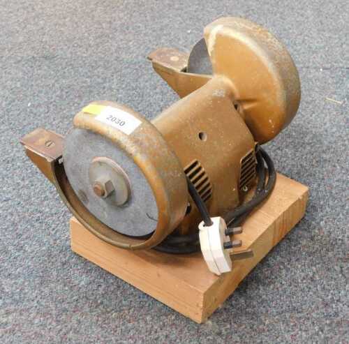 A bench grinder.