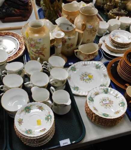 Ceramics and household wares, to include Regal ware vases, large ewer, sugar, etc., candlestick,...