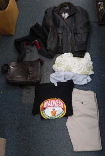 Clothing, to include Ralph Lauren chinos, Ursula Mascaro boots, Ben Sherman leather jacket, etc.