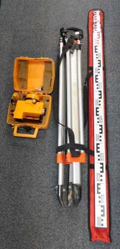 Surveyor's equipment, to include a boxed Carl Zeiss Jena Limited theodolite, a tripod for...