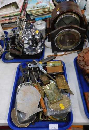 Metalware and household items, to include a Lister diesel plaque, Nottingham festival plaques,...