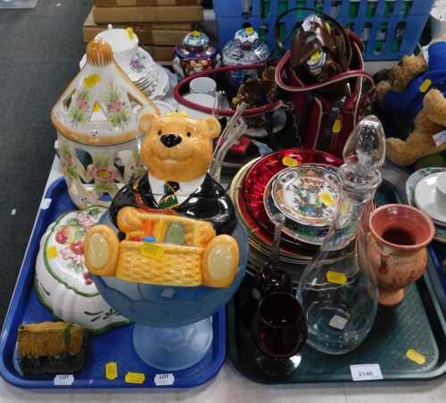 Cameras and ceramics, including an Agfa camera, etc, ceramics to include ginger jars; a Bone...