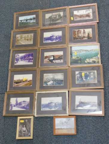 Pictures and prints, including hand-coloured photographs, geese print, landscape scenes, etc....