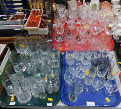 Glassware, to include wine glasses, cocktail glasses, tumblers, high balls, wine glasses, etc....