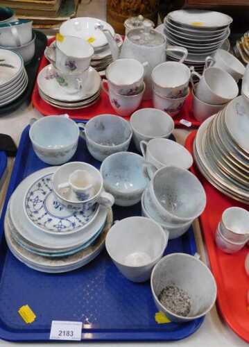 Ceramics, including a part tea service by Colclough, decorated with violet flowers, including...