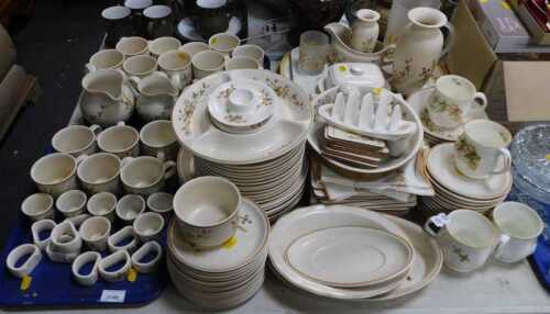 Ceramics, a comprehensive part dinner service in Harvest 18 pattern, to include dinner plates,...