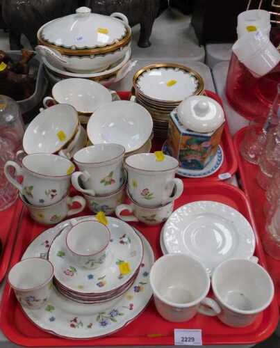 Ceramics, to include a Johnson Brothers part tea set, to include saucers, cups, side plate, a...