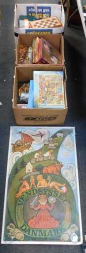 Games and puzzles, games include Scrabble, Trivial Pursuit, Yahtzee, Cluedo, etc., puzzles...