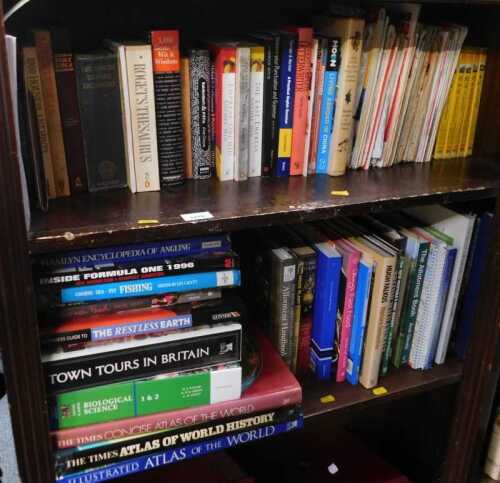 Books, fiction and non-fiction, mixed interest. (2 shelves)
