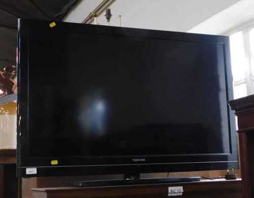 A Toshiba 40" wide screen TV, model number 40BV701B.