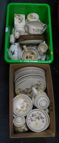 Ceramics, to include Autumn Leaves part dinner service, items include coffee pot, teapot, salt,...