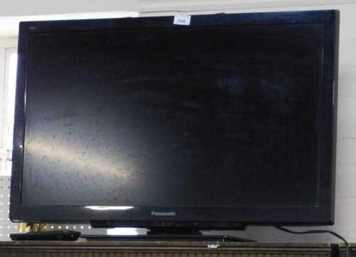 A Panasonic Viera 31" television, model TX-L32C4B, with lead and remote.