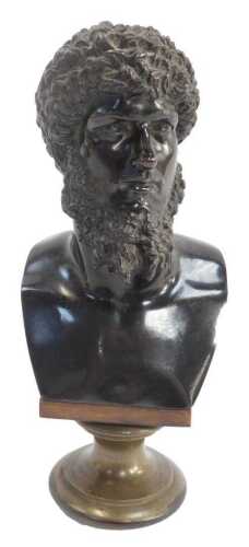 After the Antique. Roman co-Emperor Lucius Verus, a brown patinated bronze bust, numbered 2171,...