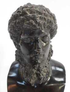 After the Antique. Roman co-Emperor Lucius Verus, a brown patinated bronze bust, numbered 2171,... - 2
