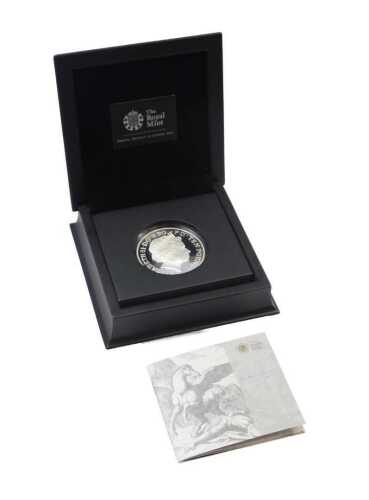 A Royal Mint Official London 2012 UK five-ounce silver proof coin, a limited edition of 7500,...
