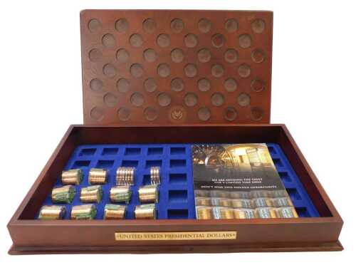 A Danbury Mint part United States Presidential Dollars coin set, in fitted box. N.B. We have...