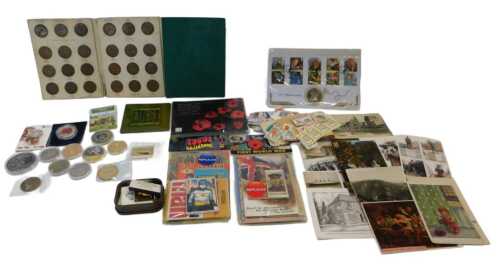 Commemorative coinage, to include a War Poppy Collection by Jacqueline Hurley silver-plated coin,...