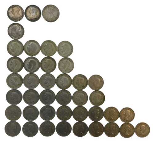 George V and later part silver and other two-shilling coins. (a quantity)