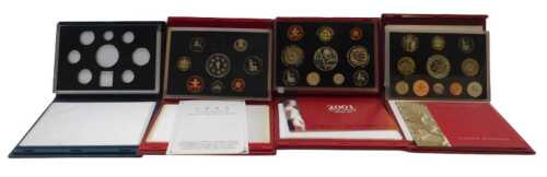 Three Royal Mint United proof coin collections, for 2001 Glimpses of the Victorian Era, 2003,...