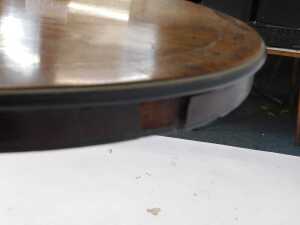 A George III wine table, with oval laburnum top with rosewood crossbanding, the reeded column... - 3