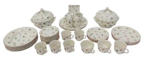 A Villeroy & Boch porcelain Petit-Fleur pattern tea and dinner service, including two...