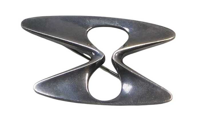A Georg Jensen sterling silver brooch, number 369, designed by Henning Coppel, maker's stamps to...
