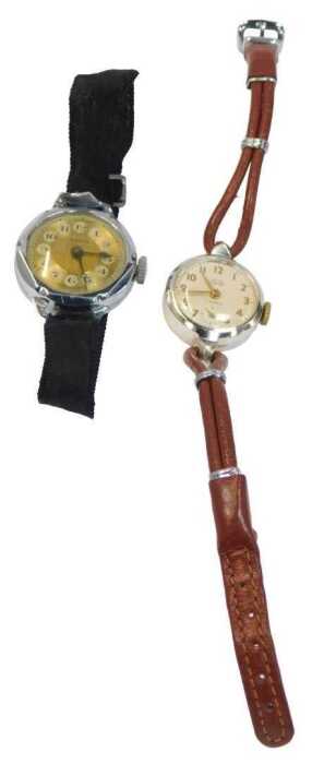Two cocktail watches, comprising a Smiths Empire stainless steel cased and cream dialled...