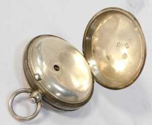 A Victorian silver cased hunter pocket watch, fusee lever, the case London 1883, 102.8g all in,... - 3