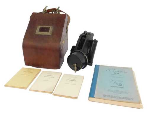 An Air Ministry MkIXA bubble sextant, No. 5660/43, in a Bakelite case, together with three...