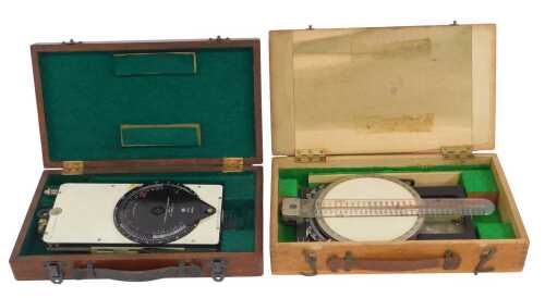 An Air Ministry Course and Speed MkIIA calculator, serial no. 6B-125, and another, serial no....