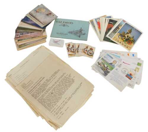 Aviation-related collectables, including postcards, first day covers, Combat The WWII Combat...