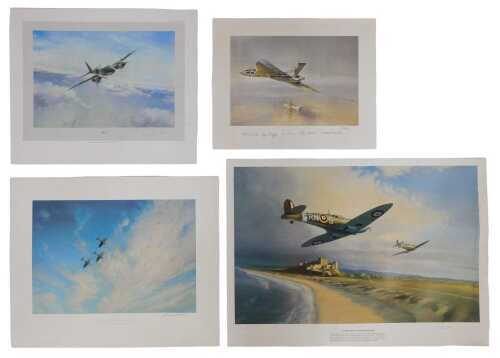 Four aviation prints, comprising Frank Wooton, Looking for Trouble 1939-1940, signed limited...