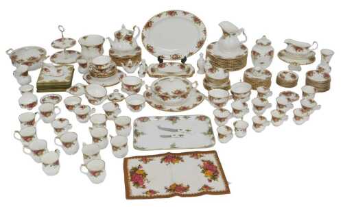 A comprehensive Royal Albert porcelain Old Country Roses pattern part tea dinner and coffee...