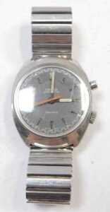 An Omega Chronostop wristwatch, with a grey finish batoned dial, with an orange seconds counter,... - 2