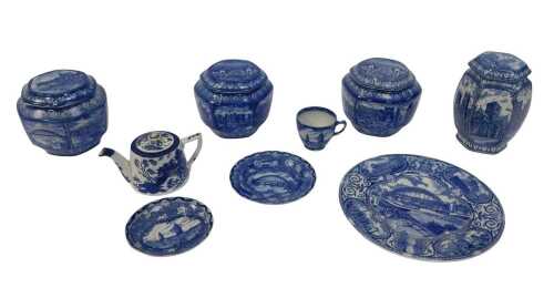 A group of Maling ware, comprising a North East Exhibition plate, 28cm diameter, four North East...