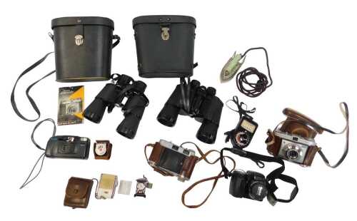 Cameras and optical related equipment, to include a Corona Retina IIC, a Kodak Retinette, a...