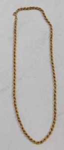 Two items of jewellery, comprising a 9ct gold rope twist necklace, with bolt ring clasp, 40cm... - 3