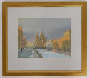Contemporary School. St Petersburg, pastel, initialled AK and dated 07, 18.5cm x 25cm - 2