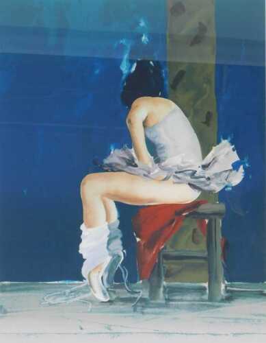 Donald Hamilton Fraser (1929-2009). Seated dancer, colour lithograph, artist proof number 19/20,...