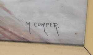 M Corper (act. 1880-1894). Mending the Nets and Bringing in the Catch, oil on canvas, signed,... - 3
