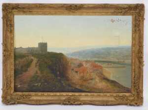 Sebastopol S Holland (act. 1876-1911). Coastal scene depicting buildings and a figure seated on... - 2