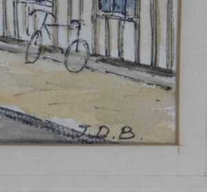 A group of pictures, comprising JDB, Stratford Upon Avon, watercolour, 16.5cm x 27cm, Worbes,... - 6