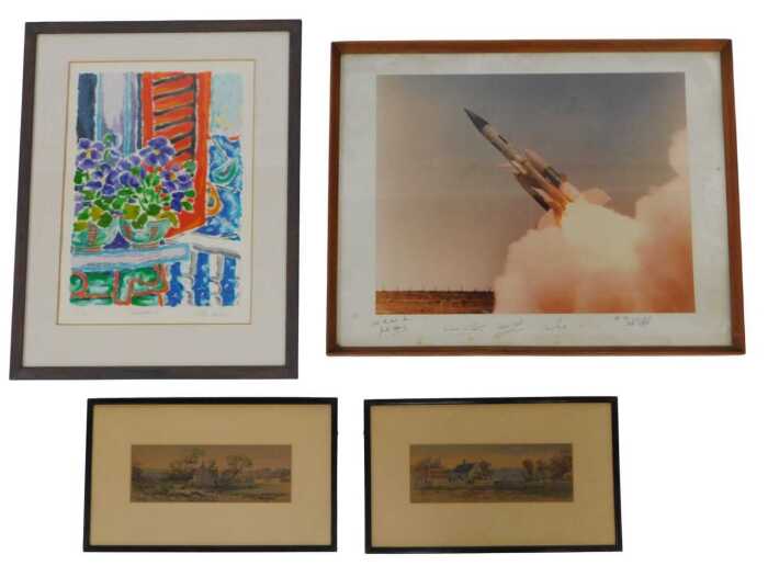 A group of pictures, to include Caitlyn Whitney, Shutters I, limited edition artist proof, 36cm...