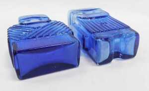 A pair of Helena Tynell for Riihimaen Lasi blue glass decanters, modelled as a gentleman, 22cm... - 4