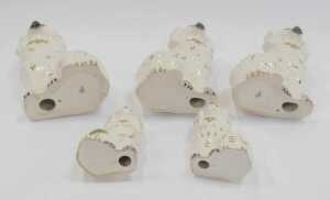 A group of Beswick Staffordshire style pottery spaniels, comprising three 15cm high, and two 9cm... - 3