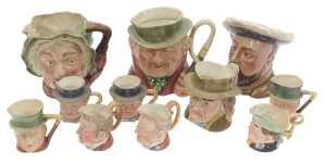 A group of Beswick pottery character jugs, to include Henry VIII 2099, miniature Dickens...
