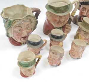 A group of Beswick pottery character jugs, to include Henry VIII 2099, miniature Dickens... - 2